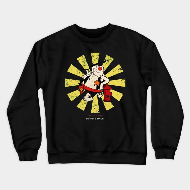 Deputy Dawg Retro Japanese Crewneck Sweatshirt by squids_art